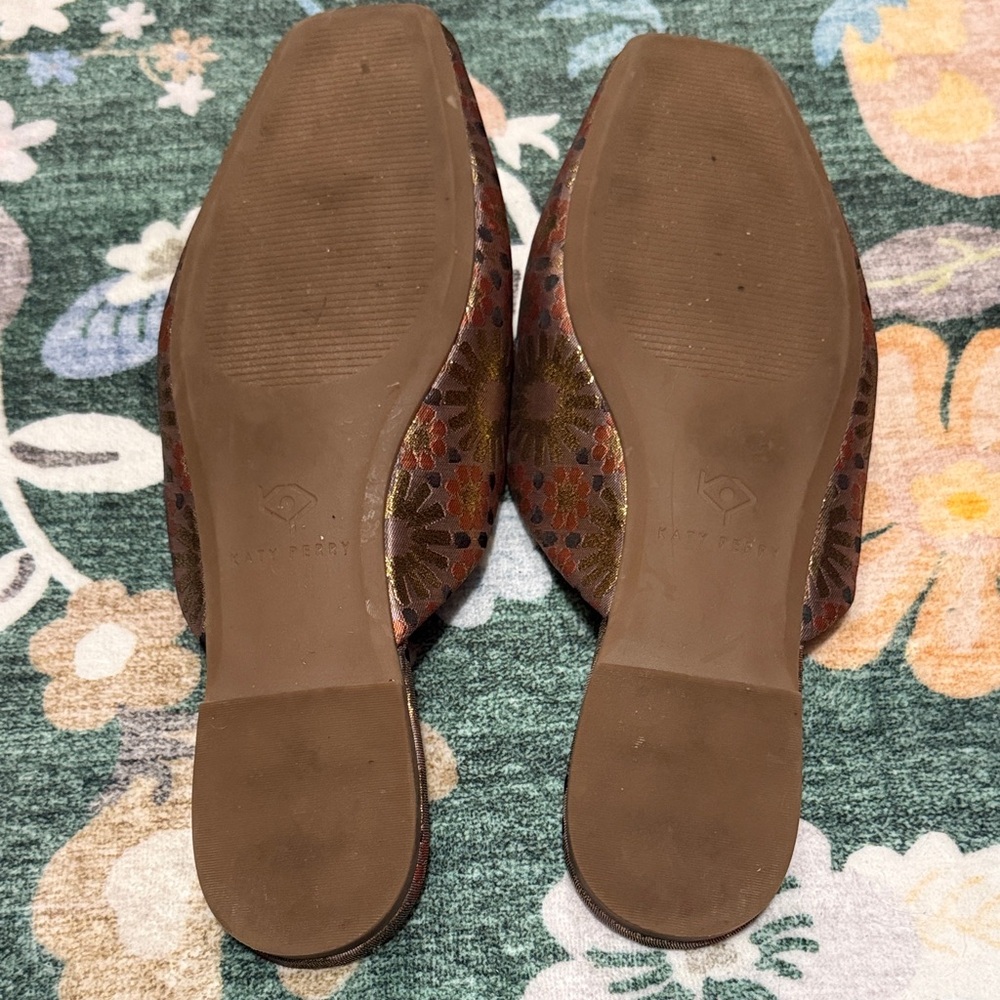 Katy Perry Collections Copper Floral Slip-On Mules - Picture 4 of 6